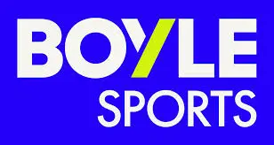 Blue, White and Green Boyle Sports Logo